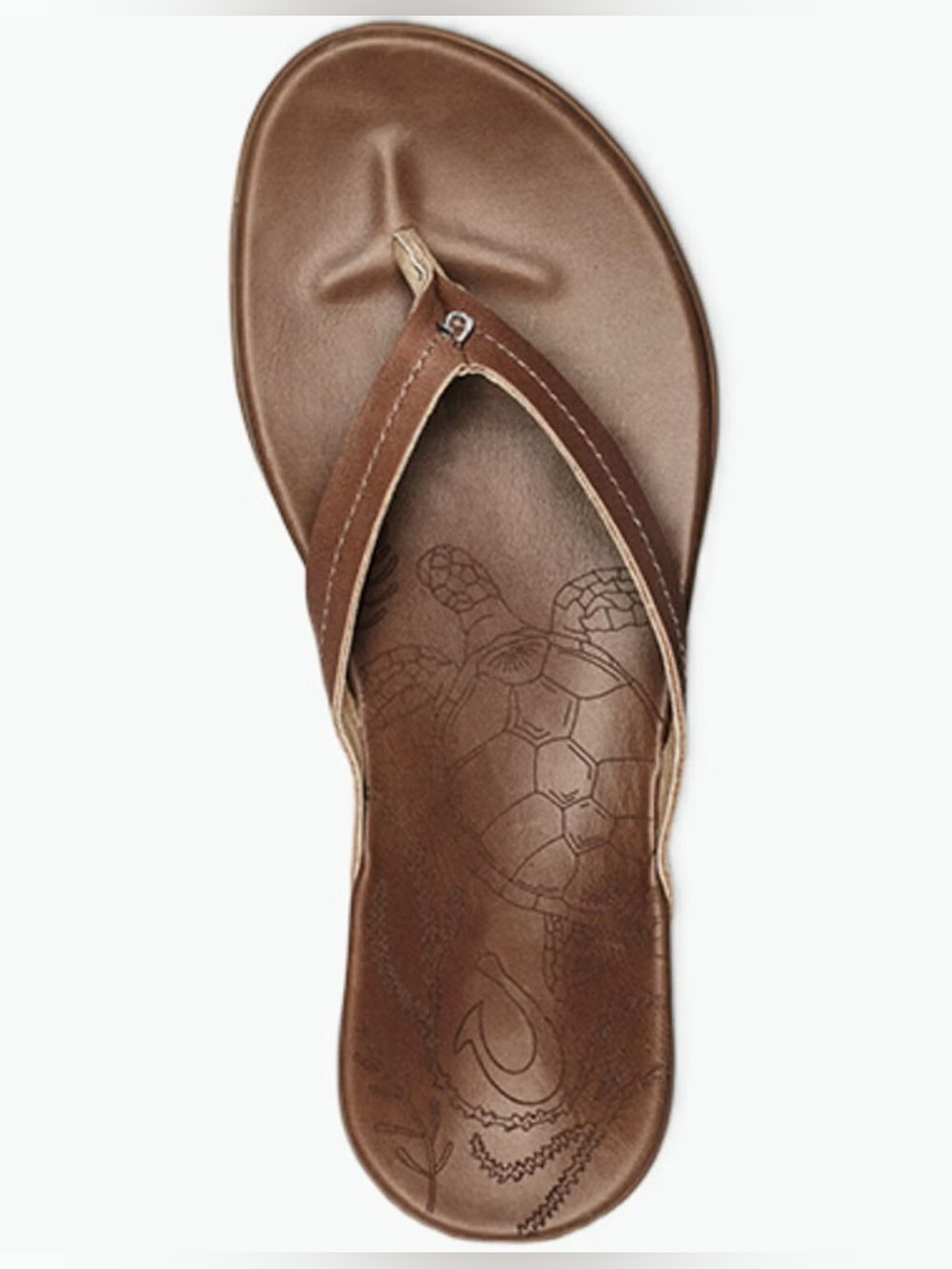 NWOT Women’s OluKai Honu Flip Flop Leather Sandals - Picture 5 of 11
